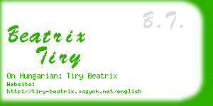 beatrix tiry business card